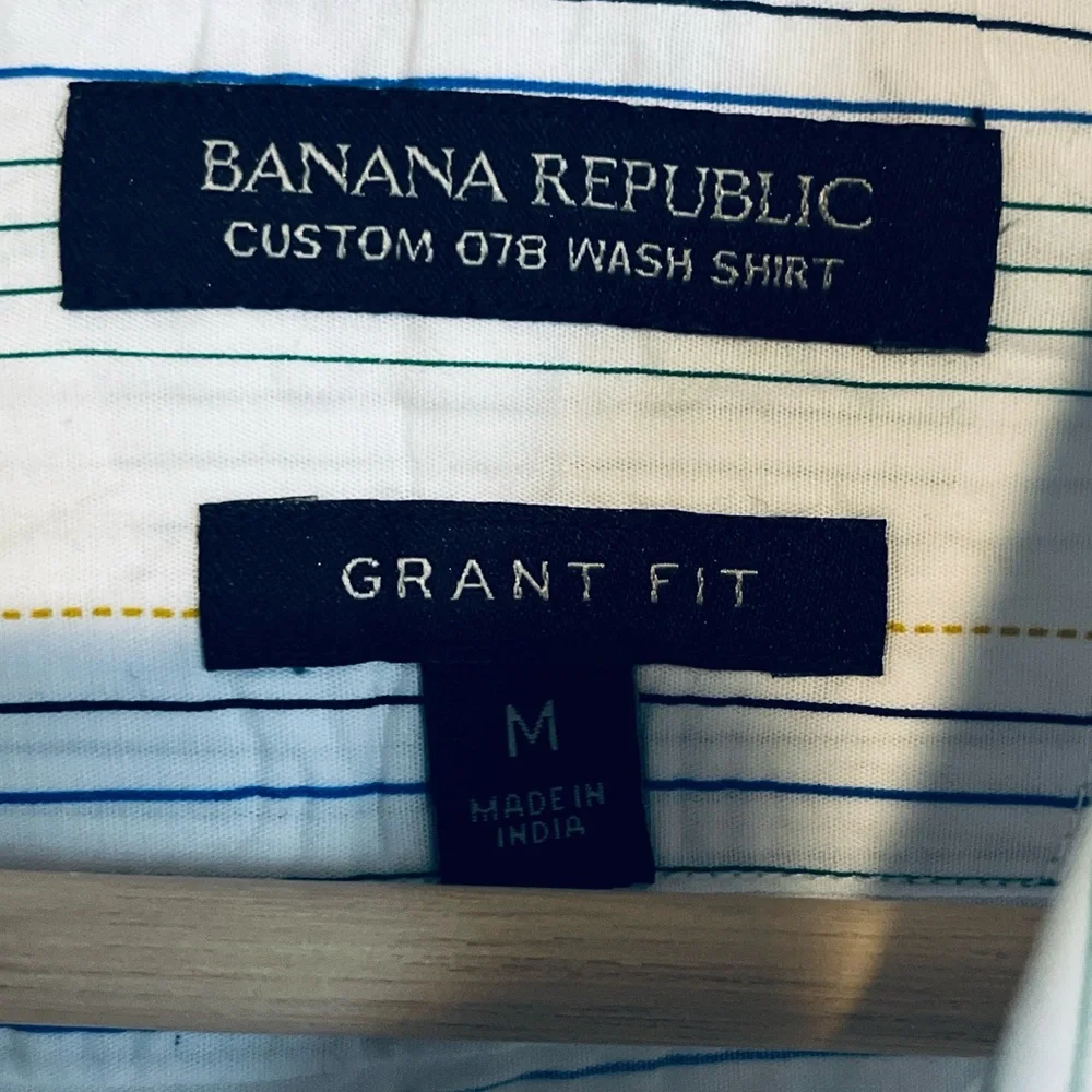 Banana Republic Grant Fit Pinstripe Button Down Shirt Medium